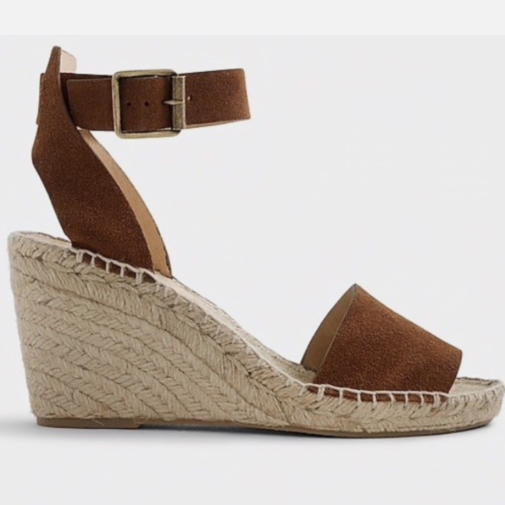 J. Crew Brown Espadrille Wedge Sandals